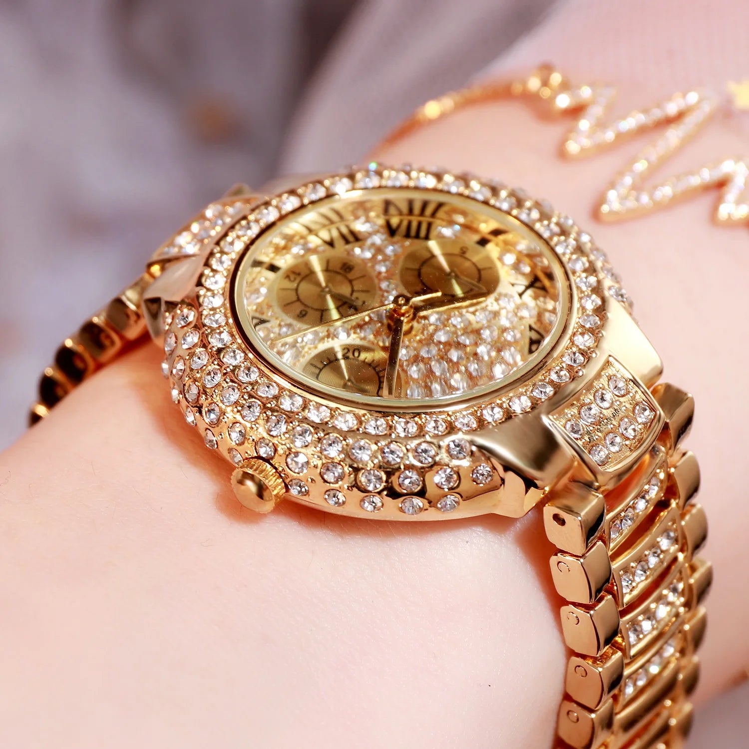 Luxury watch women ladies Stainless Steel bracelet watch diamond Fashion waterproof quartz watch relogio feminino Wristwatches - Uknowucme