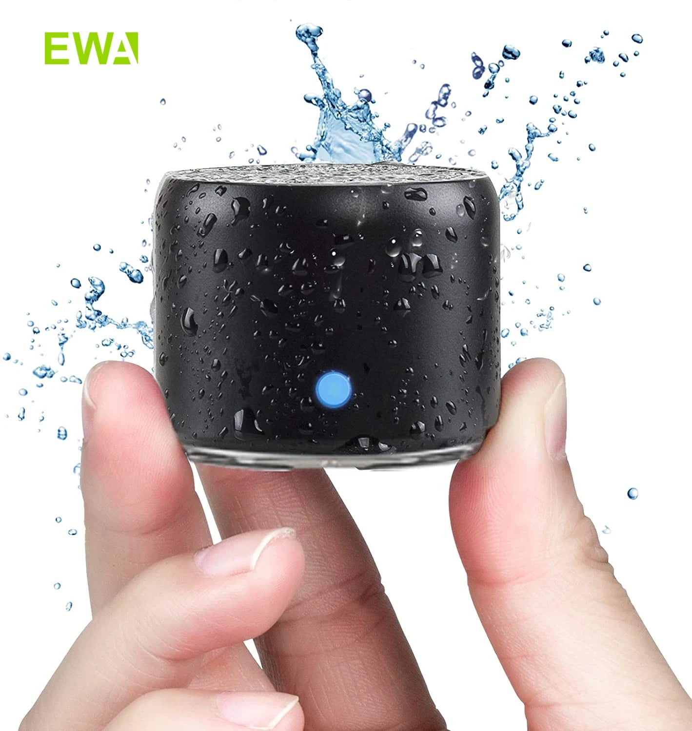 EWA A106 Pro Mini Bluetooth Speaker with Custom Bass Radiator, IPX7 Waterproof, Super Portable Speakers, Travel Case Packed - Uknowucme