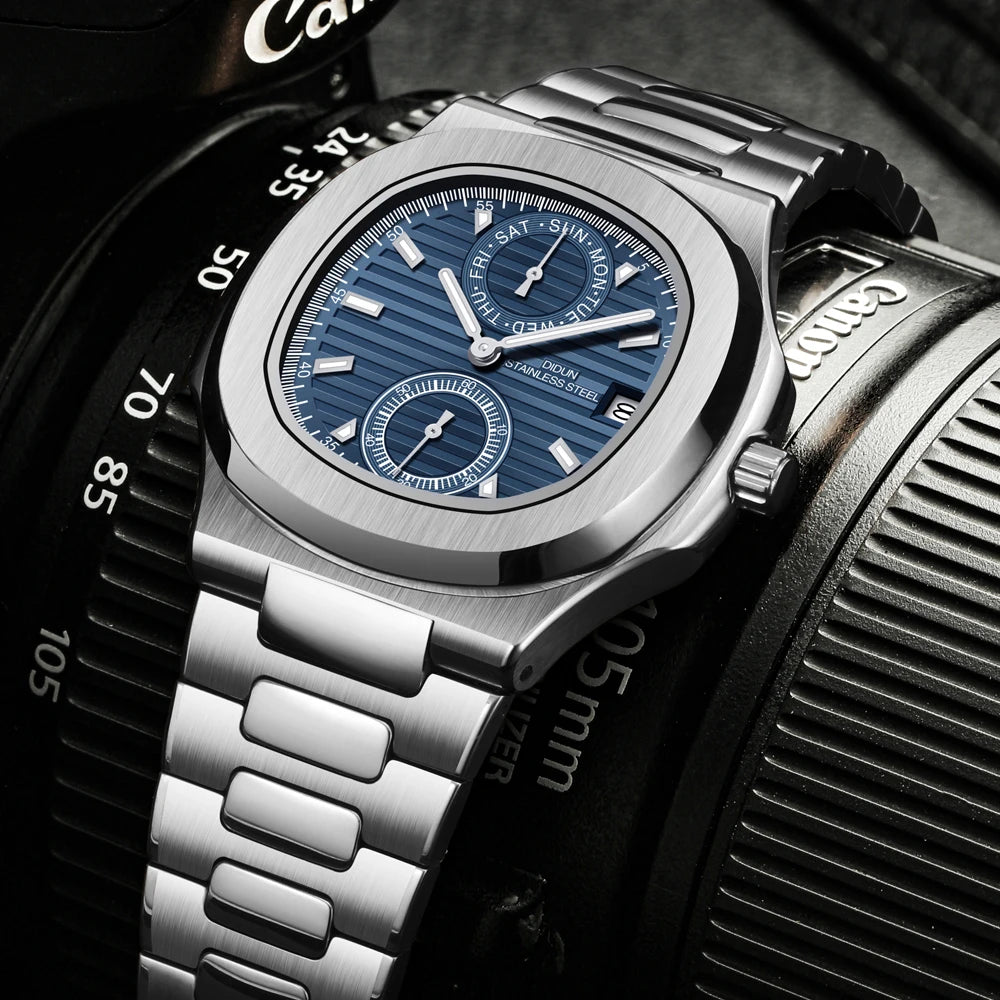DIDUN TOP New Men Quartz Watches Sport Business Luxury Brand Stainless Steel Male Fashion Nautilus Wrist Clock - Uknowucme
