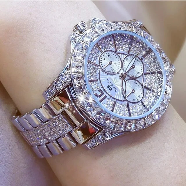Women Watches Quartz Diamond Luxury Watch Fashion Top Brand Wristwatch Fashion Watch Ladies Crystal Jewelry Rose Gold Watch - Uknowucme