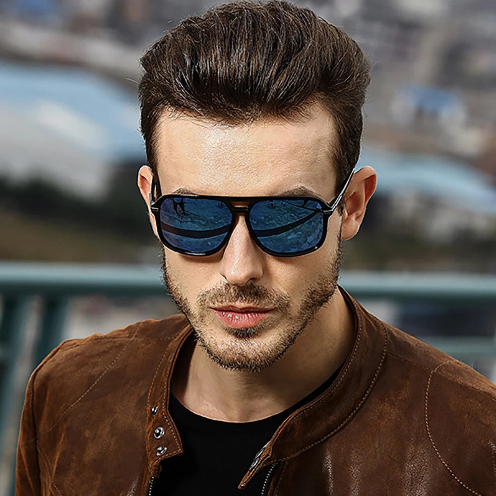 VIVIBEE Men Photochromic Night Vision Sunglasses Color Change Transition 2025 Yellow Big Sun Glasses Oversized Polarized Goggles - Uknowucme