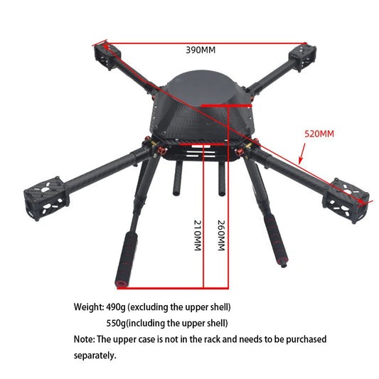 Drone Flyroun LX450 con marco 450 para RC MK MWC 4 ejes RC Multicopter Quadcopter Heli Multi-Rotor con tren de aterrizaje - Uknowucme
