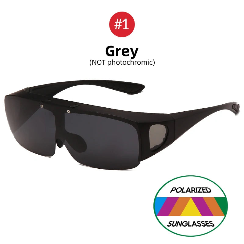 VIVIBEE Flip Up Polarized Fit Over Glasses Sunglasses Men Driving UV400 Photochromic Fishing Goggle Outdoor Women - Uknowucme