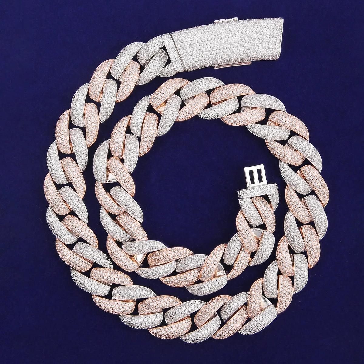 Bubble Letter Miami Cuban Link Chain Men Necklace  5A Cubic Zircon Hip Hop Choker Rock Jewelry 2021 Trend Christmas Gift - Uknowucme