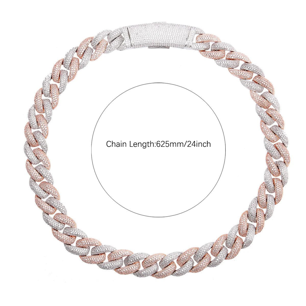 Bubble Letter Miami Cuban Link Chain Men Necklace  5A Cubic Zircon Hip Hop Choker Rock Jewelry 2021 Trend Christmas Gift - Uknowucme