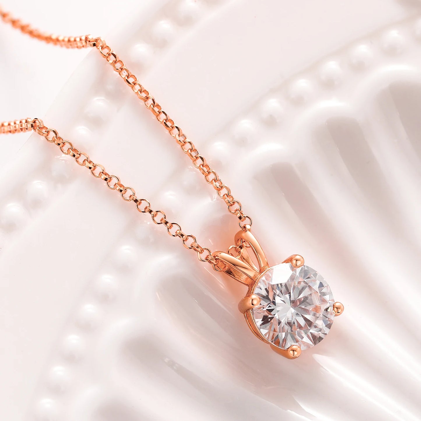 Classic 0.1-2 Carat Real Moissanite Pendant Necklace For Women Top Quality 100% 925 Sterling Silver Wedding Party Fine Jewelry - Uknowucme