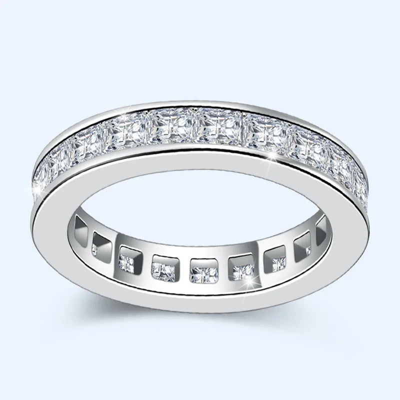 100% Real Natural Moissanite Ring for Women Fine Anillos De Bizuteria 925 Jewelry 18K Gold Ring with Box - Uknowucme