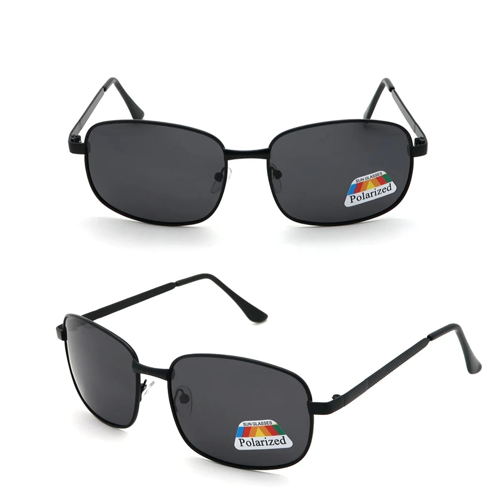 VIVIBEE Classic Rectangle Style Men's Polarized Sunglasses Retro Square Polarizing Sun Glasses for Male UV400 Eyewear - Uknowucme