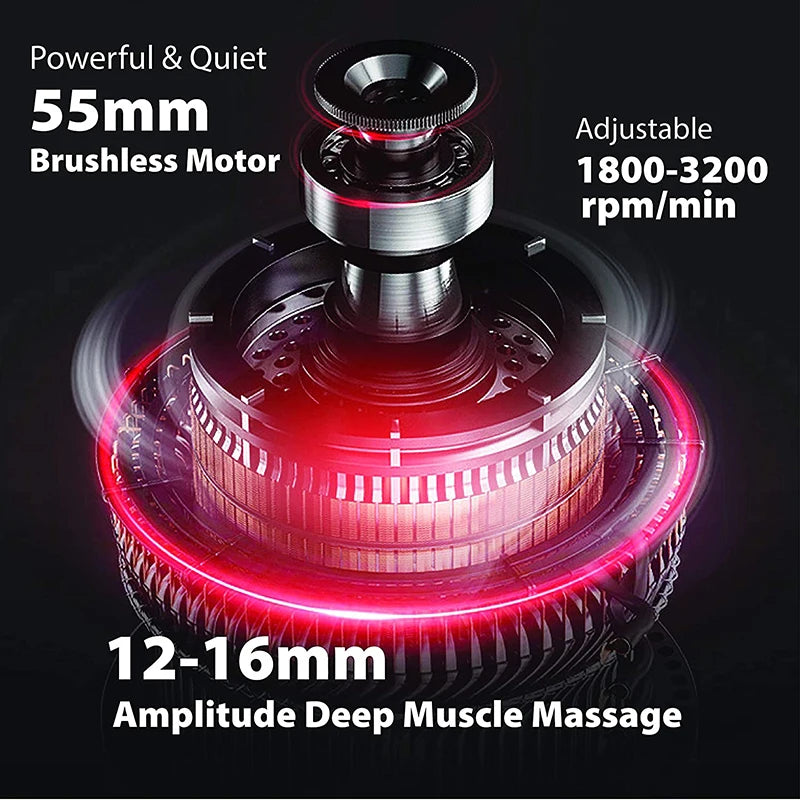 Massage Gun Deep Body Massager For Muscle Pain Relief  Exercising Body and Relaxation Slimming Shaping Massager - Uknowucme