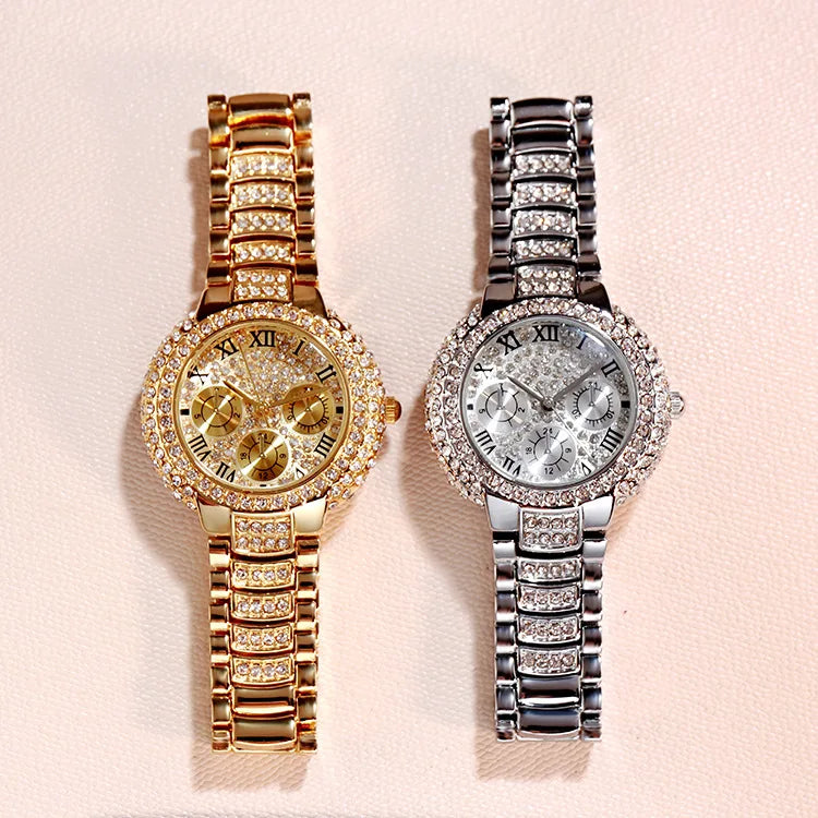 Luxury watch women ladies Stainless Steel bracelet watch diamond Fashion waterproof quartz watch relogio feminino Wristwatches - Uknowucme