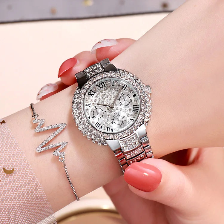 Luxury watch women ladies Stainless Steel bracelet watch diamond Fashion waterproof quartz watch relogio feminino Wristwatches - Uknowucme