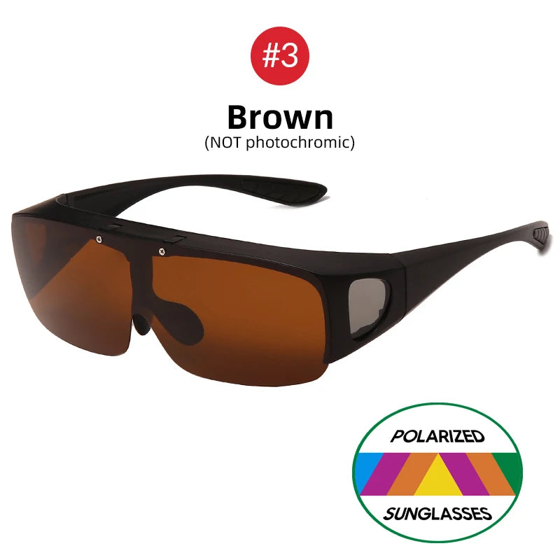 VIVIBEE Flip Up Polarized Fit Over Glasses Sunglasses Men Driving UV400 Photochromic Fishing Goggle Outdoor Women - Uknowucme