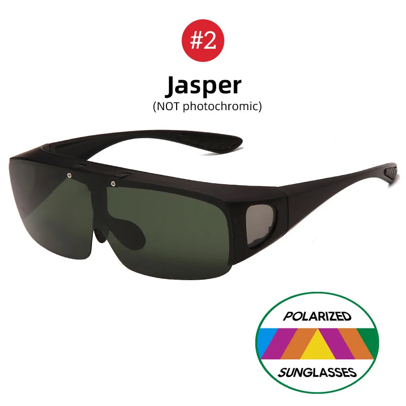 VIVIBEE Flip Up Polarized Fit Over Glasses Sunglasses Men Driving UV400 Photochromic Fishing Goggle Outdoor Women - Uknowucme
