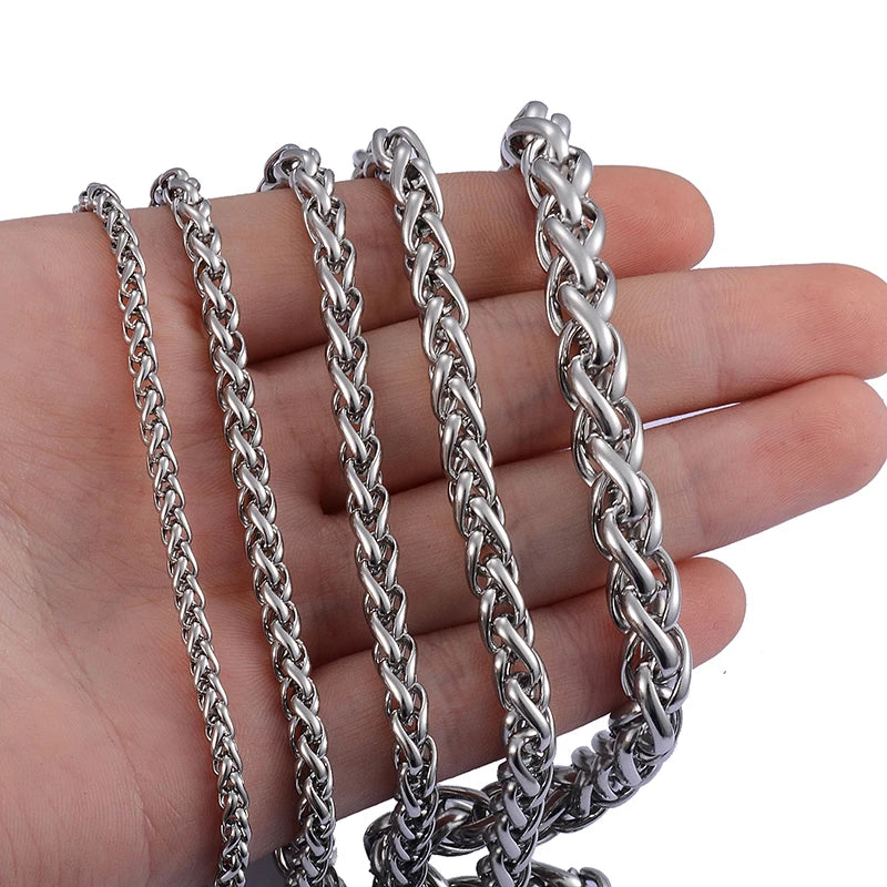 Waterproof Stainless Steel Wheat Chains Bracelet Gold Color High Quality Jewelry For Men And Women In Various Colors - Uknowucme