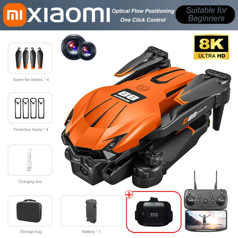 Xiaomi D88 Drone 8K Aerial HD Dual Camera Photography Intelligent Obstacle Avoidance Brushless Power 5G WIFI GPS Return VR Drone