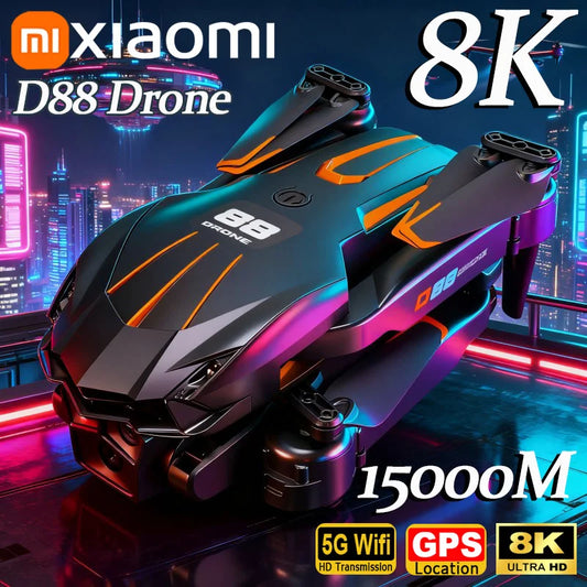 Xiaomi D88 Drone 8K Aerial HD Dual Camera Photography Intelligent Obstacle Avoidance Brushless Power 5G WIFI GPS Return VR Drone