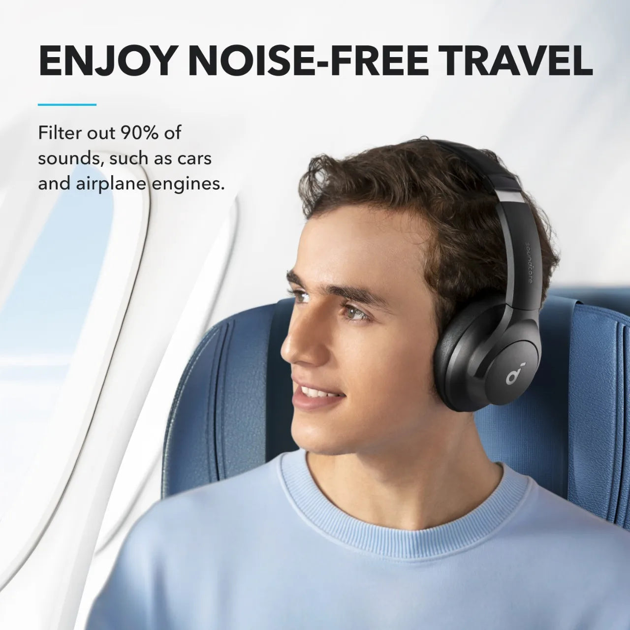 soundcore by Anker Q20i Hybrid Active Noise Cancelling Headphones Wireless Over-Ear Bluetooth 40H Long ANC Playtime - Uknowucme