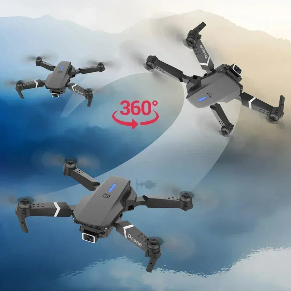 Drone Professionnel Grand Angle 4K E88 Avec Caméra HD WiFi FPV Maintien En Hauteur Pliable RC Quadrotor Pour Jouets D'enfants - Uknowucme