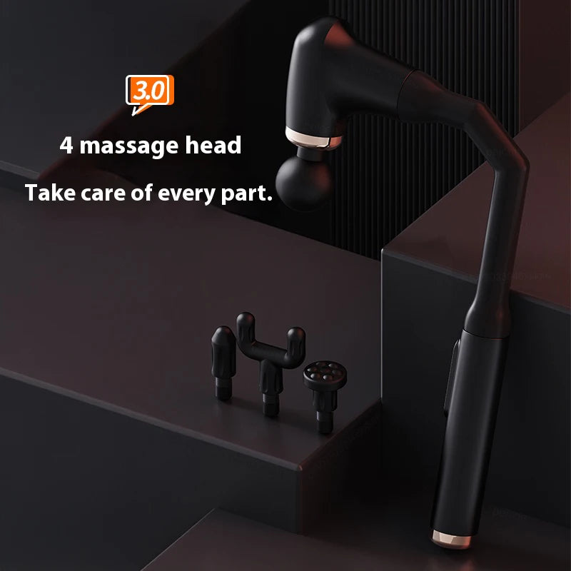 Massage Gun  Muscle Massager Deep Tissue With Extended Handle Portable Rechargeable Fascia Gun for Neck Shoulder Back Leg