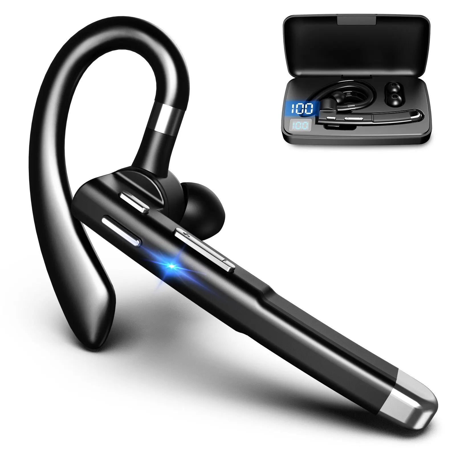 YYK520 Bluetooth Headset Noise Cancelling Sports Waterproof Digital Display Headphones - Uknowucme