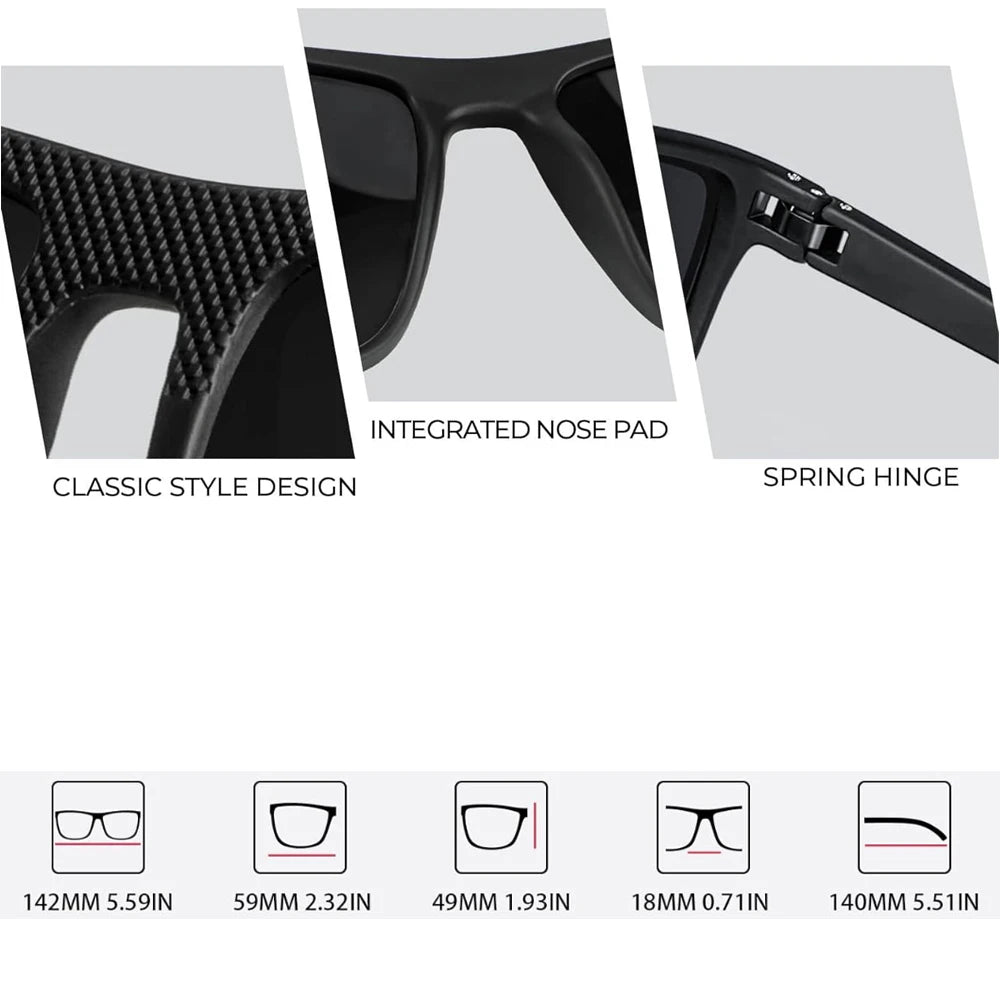 2Pack Sunglasses Men Polarized Sun glasses for Womens Trendy Retro Mirror Lens for Driving Fishing UV400 Protection - Uknowucme