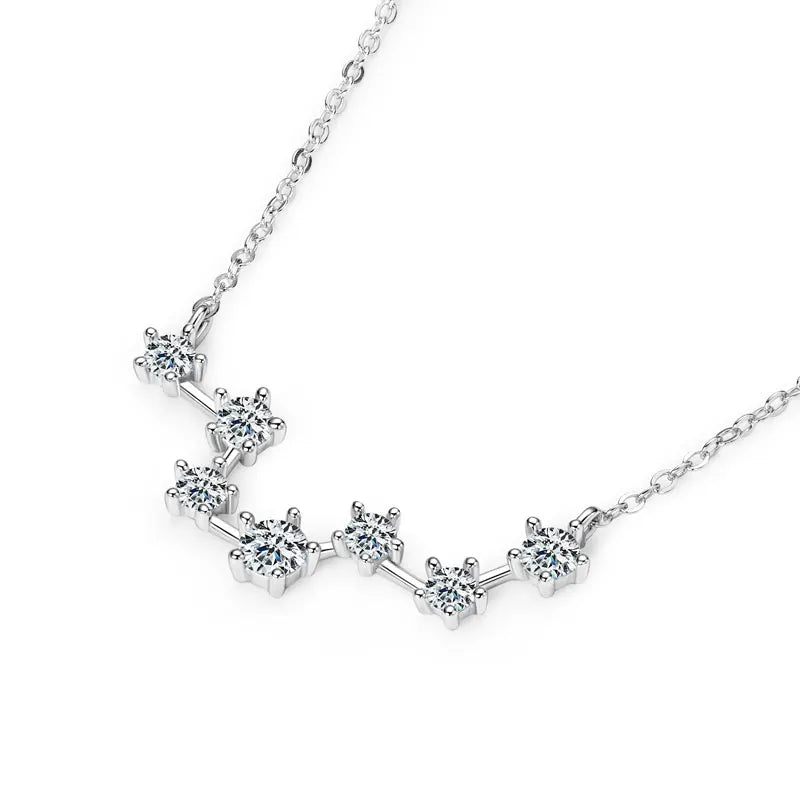 4Mm&3.5Mm&3Mm Round Moissanite Necklace For Women Fashion Pendant Necklace 18K White Gold 925 Sterling Silver Jewelry Gift - Uknowucme