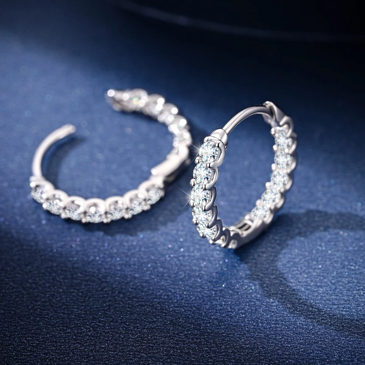 Moissanite Earring&Ring 925 Sterling Silver For Women Brilliant Diamond Wedding Engagement Jewelry - Uknowucme