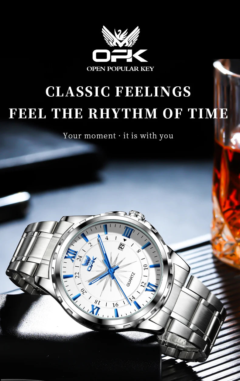 OPK Brand Men Wristwatch Waterproof Steel Belt 6003 Classic Watches sell well - Uknowucme