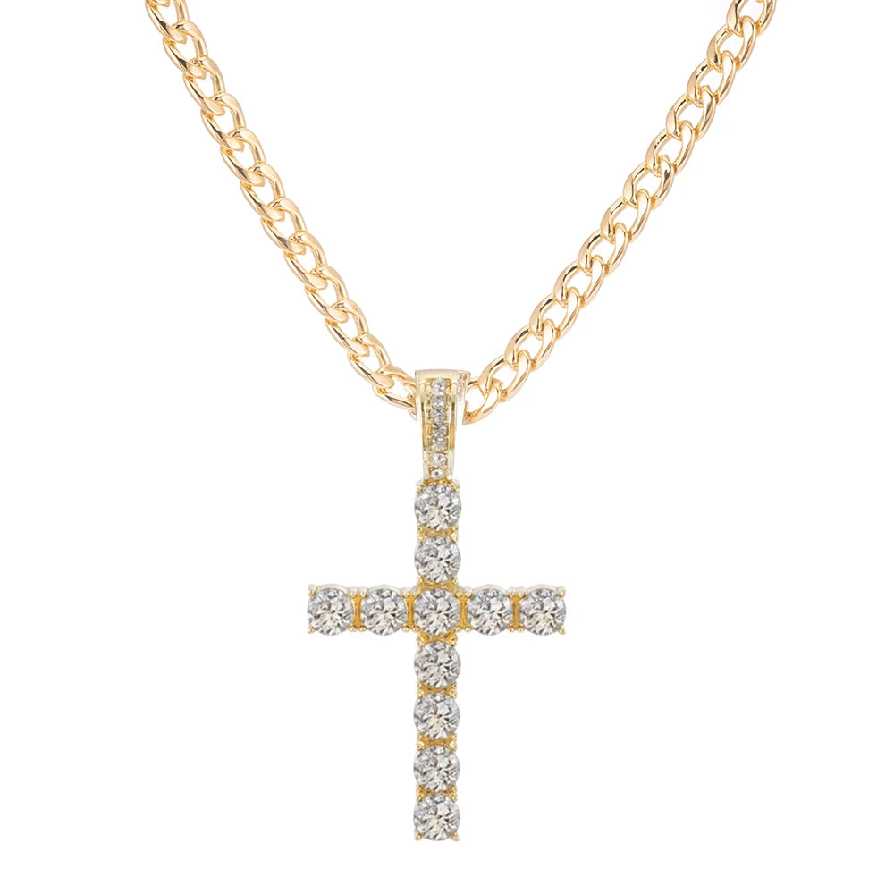 16mm Hip Hop Miami Cuban Link Chain Set Necklace +Watch+Bracelet Creative Iced Out Shiny Trendy Stylish Jewelry For Women Men - Uknowucme