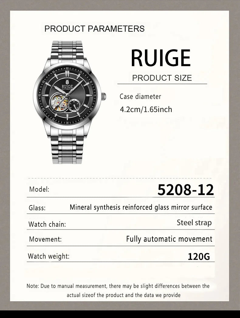Men's Automatic Mechanical Watch - Elegant Stainless Steel, Calendar Function, Business and Leisure Style, Blue Dial and Date Wi - Uknowucme