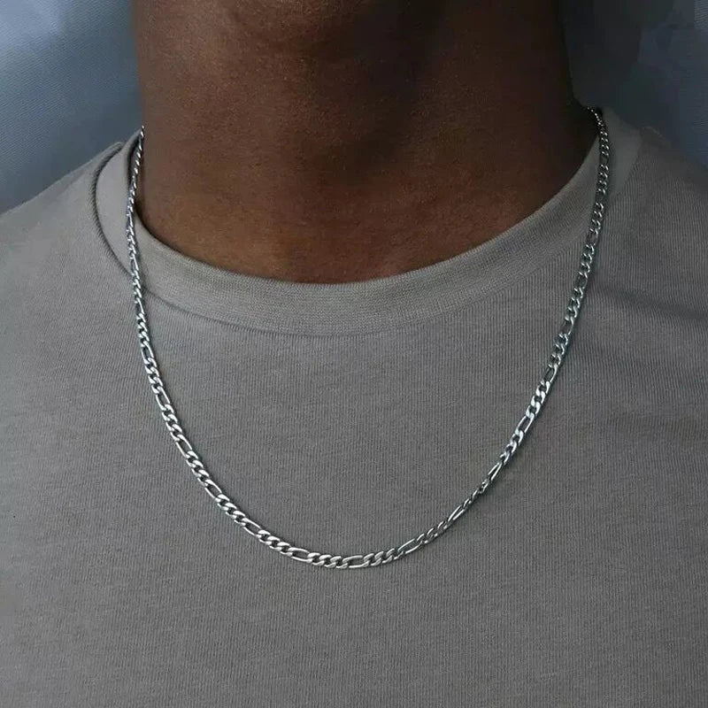 40-75cm 925 Silver 4mm Figaro Chain Necklace for Women Men Long Necklace Hip Hop Jewelry Gift - Uknowucme