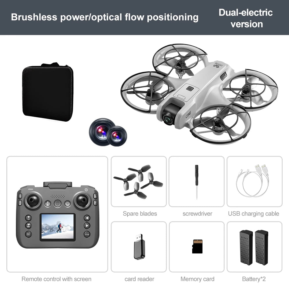 Drone 8k high-definition aerial photography obstacle avoidance brushless quadcopter children's remote control toy 2025 models - Uknowucme