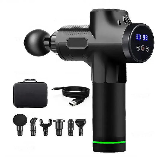 Professional Massage Gun Massage Gun LCD Digital Display with 99 Levels for Adjusting the Body Arms Legs Back Deep Massage - Uknowucme