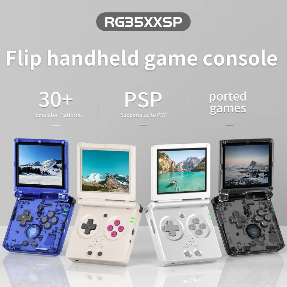 RG35XXSP Retro Handheld Game Console 3.5-Inch Screen Portable Foldable Handheld Game Console With 3300mAH Battery