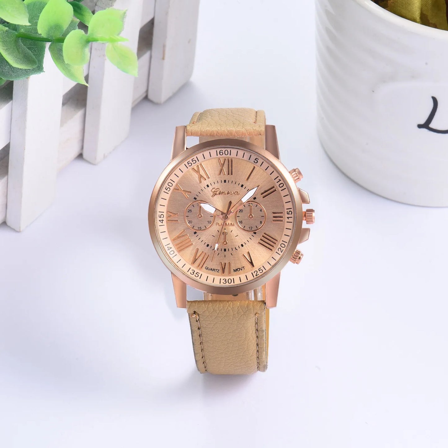 Women's Digital Wristwatches Roman Numerals Faux Leather Analog Quartz Watch Wristwatches Watches For Women Leather reloj mujer