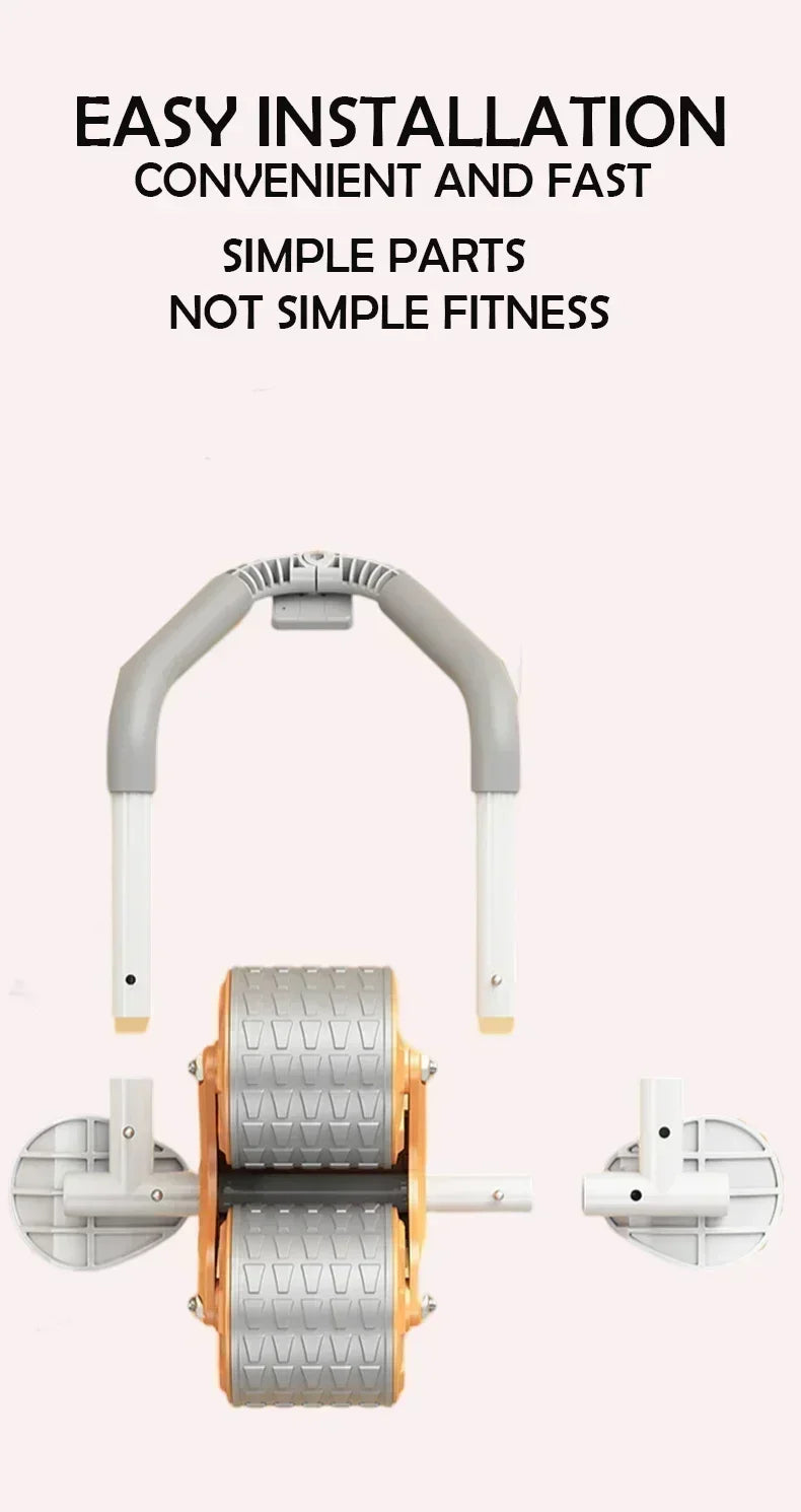 AB Roller Wheel Automatic Rebound Abdominal Muscle Training Push-up Abdominal Roll Elbow Flat Plate Home Fitness Exercise - Uknowucme