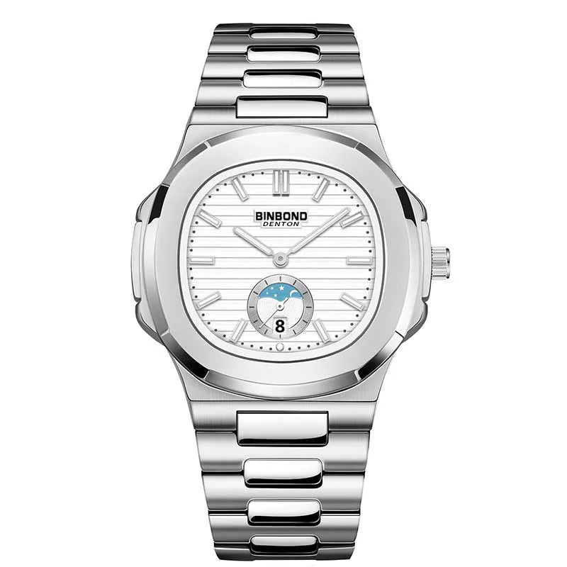 BINBOND Luxury Men Wristwatch Business Waterproof Luminous Date Man Watch Stainless Steel Men's Quartz Watches Relogio Masculino - Uknowucme