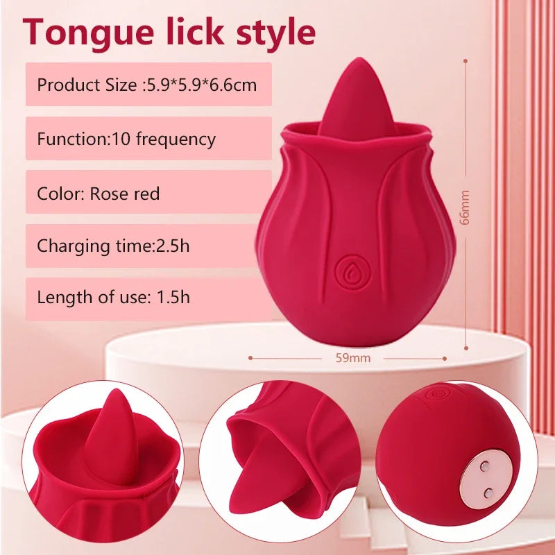 Rose Toy for Women Shape Sucking Dildo Vibrator G-spot Pussy Nipple Sucker Oral Licking Clitoris Sucking Vibrators