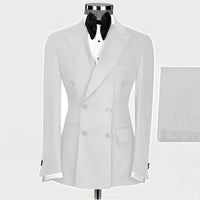 Formal Men's Suit 2-piece Peak Lapel Blazer Groom Wedding Tuxedo Classic Slim Fit Outfit Tailor-made Tuxedo for Male - Uknowucme