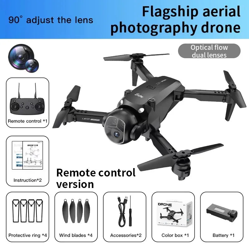 H20 Drone: Foldable Remote Control Four-Axis Flying Toy with Dual-Lens Design + Optical Flow Hover + Six-Axis Gyroscope