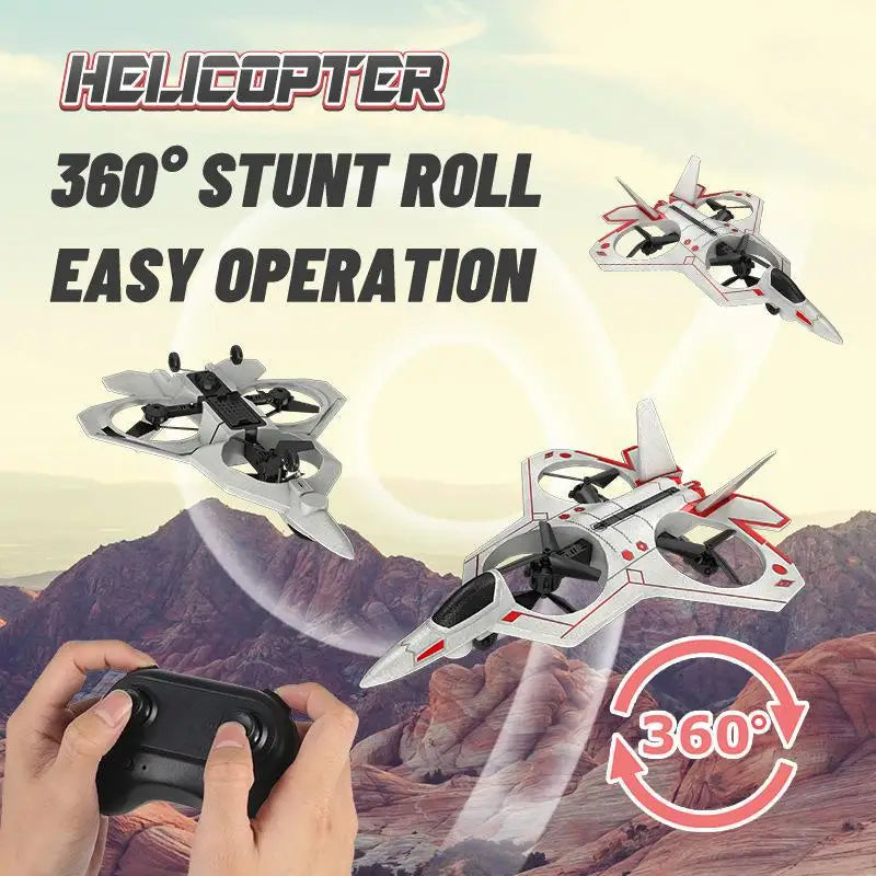 Drone Stunt Fighter Aircraft Model Four-axis Aircraft Remote Control Aircraft Foam Aircraft Roll Rotation Suspension - Uknowucme