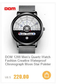 DOM 1345 Men Quartz Watch Fashion Personality Creative Scrolling Iron Ball Magnetic Pointer Waterproof  for Male Watches Gift - Uknowucme