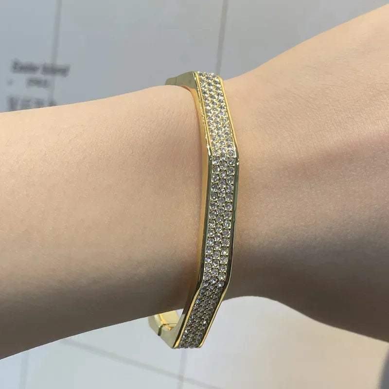 2025 New Trend Fine Jewelry Sets Charm Personality Gold Silver Geometric Crystal Fashion Personality Necklace Earrings for Women - Uknowucme