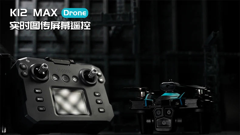 Drone New Upgrade with Screen Remote Control K12 MAX 8K HD Mini Dron Obstacle Avoidance Brushless Aerial UAV FPV Quadcopter Toys