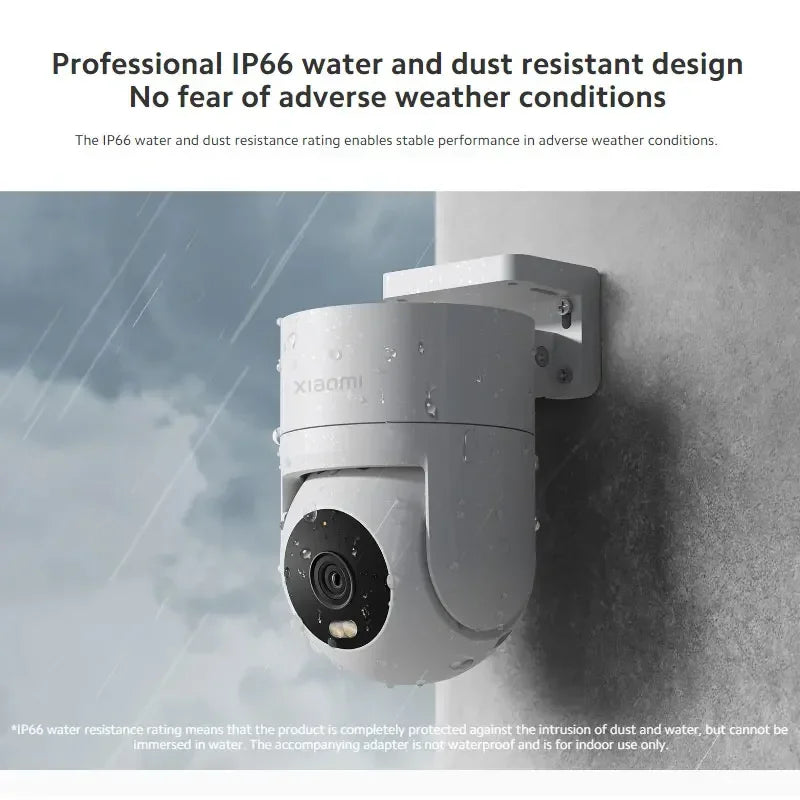 Global Version Xiaomi Outdoor Camera CW300 4MP IP66 Water and Dust Resistant AI Human Tracking Smart full-color Night Vision