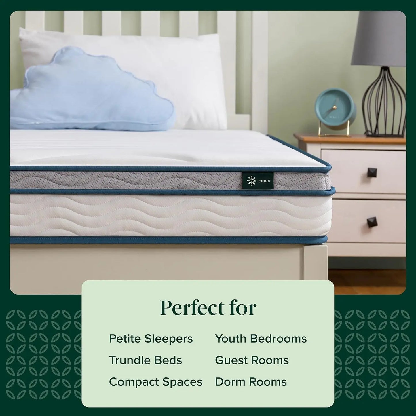 6 Inch Spring Sensation Hybrid Mattress [New Version], Medium Firm Feel, Fiberglass Free, Mattress in A Box, Twin - Uknowucme