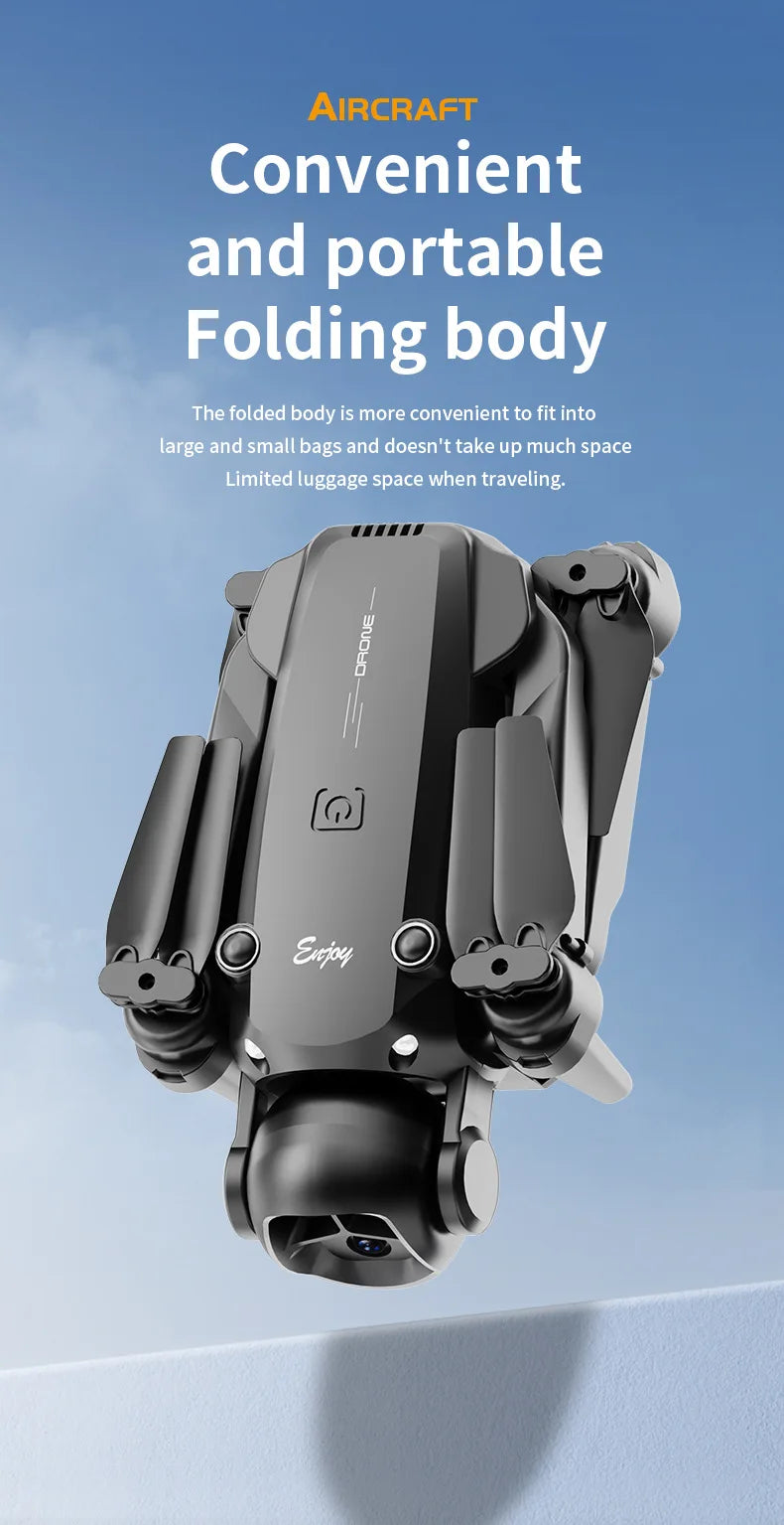 Foldable Four - Axis Drone with 360° Roll Feature - Dual Camera, Optical Flow Hover, Six - Axis Gyroscope & One - Click Landing - Uknowucme