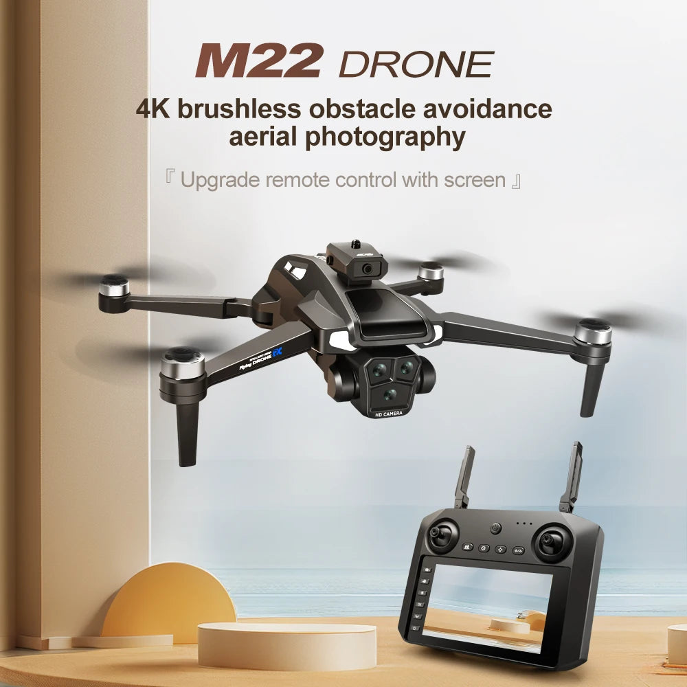Drone 4K HD Brushless Motor Avoidance Drones with 4.5" Screen On Control Dual Cameras Quadcopter Gifts For Children and Adults - Uknowucme