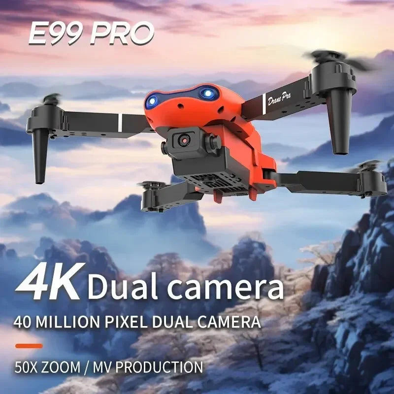 2024 E99Pro RC Drone 4K Professinal With 1080P Wide Angle HD Camera Foldable Helicopter WIFI FPV Height Hold Gift Toy - Uknowucme