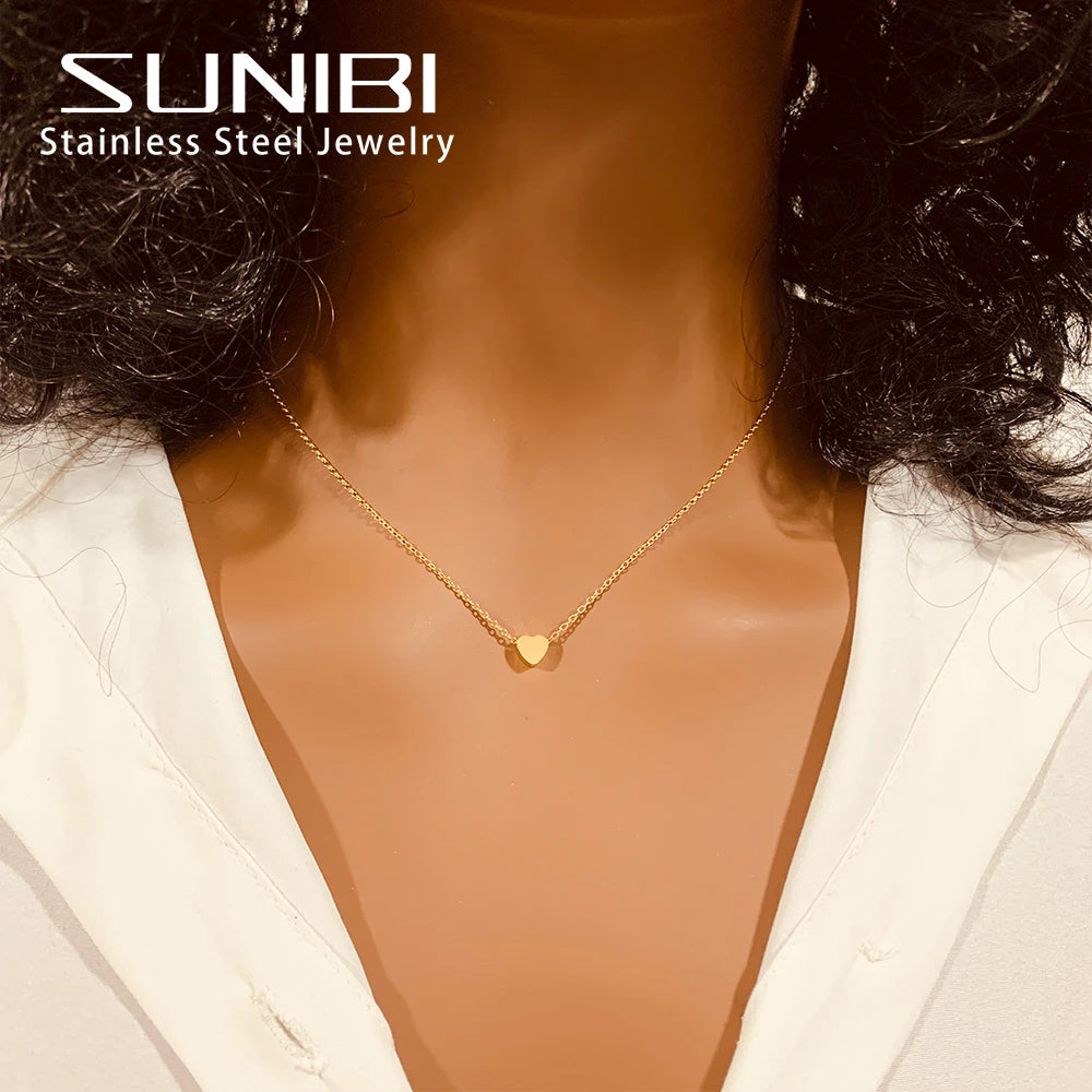 SUNIBI Fashion Stainless Steel Necklace for Woman Personality Infinity Cross Pendant Gold Color Necklaces on Neck Women Jewelry - Uknowucme